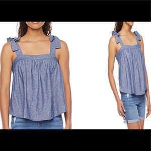 a.n.a Womens Square Neck Sleeveless Tank Top